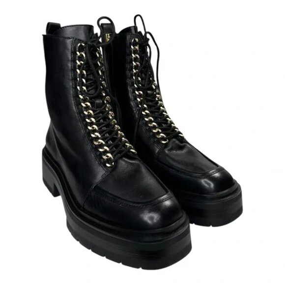 Sam Edelman Black Leather Lovrin Combat Boots. Sz: 8.5 - Picture 4 of 11